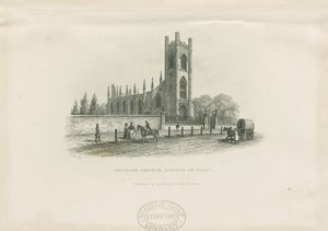 Burton-upon-Trent - Holy Trinity Church: stålgravering, og [1800-tallet] (trykk) av School English