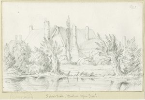 Burton-upon-Trent - Nether Hall: blyanttegning, nd [?1800-tallet] (tegning) av School English