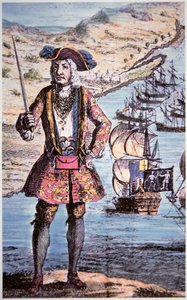 Kaptein Bartholomew Roberts, gravert av James Basire