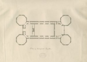 Castle Church - Stafford Castle: penn- og vasketegning, nd [1800-tallet] (tegning) av School English