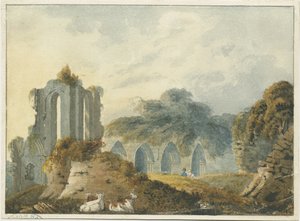Croxden Abbey: vannfargemaleri