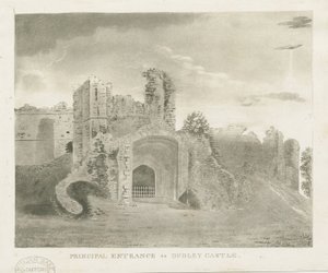 Dudley Castle - Hovedinngang: akvatintgravering, og [?1700-tallet] (trykk)