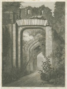 Dudley Castle - Inngangen: etsning av School English