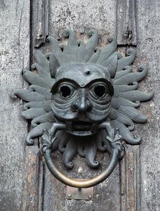 Durham Cathedral Sanctuary Knocker, kopi av original bronse fra 1100-tallet (bilde) av School English