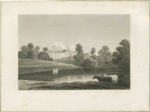Enville Hall: gravering og [slutt på 1700-tallet] (trykk) av School English