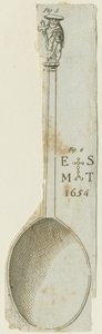 Fradswell - Apostle Spoon: gravering av School English