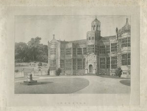 Ingestre Hall: litografi, nd [c 1840] (trykk) av School English