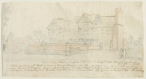 Kingswinford - Bradley Hall: tonet blyanttegning av School English