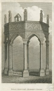 Lichfield - Market Place: gravering, nd [c 1805] (trykk) av School English