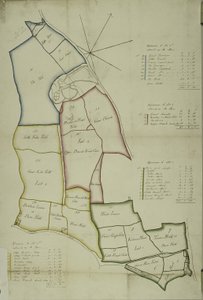 Kart over Willesden, London (litho) av School English