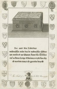 Mavesyn Ridware - Tomb of Sir Robert Mavesyn: gravering, nd [sent 18th cent] (trykk) av School English