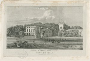 Okeover Hall - litografi, nd [c 1839] (trykk) av School English