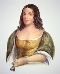Pocahontas (ca. 1595-1617) (litho-farge) av School English