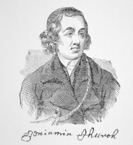 Portrett av Benjamin Church (gravering) av School English