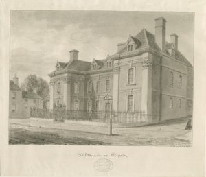 Staffordshire Hall: akvarellmaling av School English