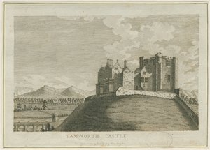Tamworth Castle: gravering, nd [c 1788] (trykk) av School English
