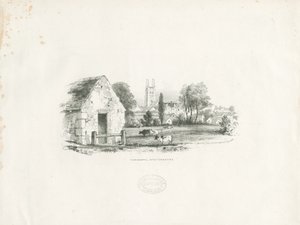 Tamworth: litografi (vignettert) av School English