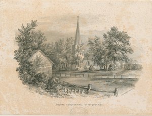Thorpe Constantine Church: litografi (vignettert) av School English