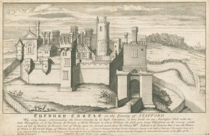 Tutbury Castle: kobberplategravering, nd [c 1733] (trykk) av School English