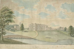Ukjent plassering - Hall: akvarellmaleri, og [c 1762-1802] (maleri) av School English