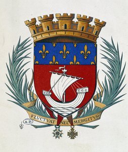 Blazon of Paris "Kaster og synker" av School French