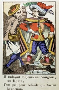 Kaptein Fracasse: "" Han har alltid rudoed en borgerlig ..."" roman av Theophile Gautier (1811-1872) - Bilde av Epinal av School French