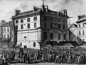 Den franske revolusjonen: Folket til de franske vaktene i fengselet til Saint Germain des Pres-klosteret i Paris 30. juni