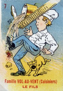 Game of the Seven Family: Sønnen til Vol-au-Vent-familien (Kokker). Jouier Card Museum, Issy-les-Moulineaux. av School French