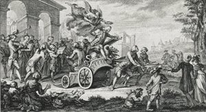 Le Triomphe av Jean-Philippe Rameau (Jean Philippe) (1683-1764) - engelsk komponist, cembalo, organist og musikkteoretiker av School French