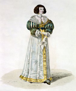 Louise de La Fayette aka Madame de Lafayette (fargegravering) av School French
