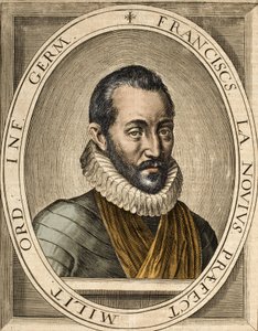 Portrett av Francois de La Noue (1531-1591), forfatter av franske politiske og militære taler - Francois de la Noue kalt Bras-de-Fer (jernarm) av School French
