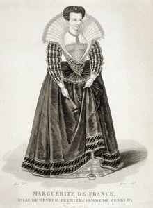 Portrett av Margaret av Valois, kjent som dronning Margot (1553-1615), dronning av Navarra, første kone til Henry IV.