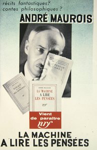 Plakat som reklamerer for en roman av Andre Maurois, 
