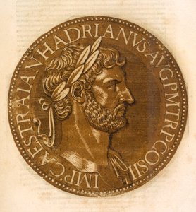 Keiseren Hadrian (farge litho) av School French