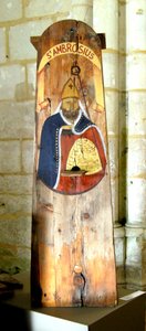 Bikube med et bilde av St. Ambrose (tre)