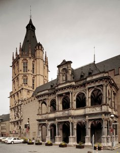 Utsikt over rådhuset i Köln. Tyskland