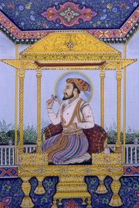 Mughal-keiser Shah Jahan miniatyrmaleri av School Indian