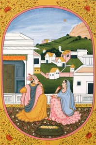 Årskalenderbilde og maleri for en hinduistisk måned i Paush, India av School Indian