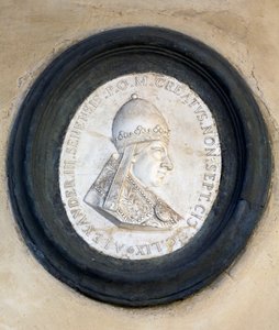 Basrelieffmedaljong av pave Alexander III av School Italian