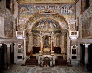 Innvendig utsikt over basilikaen av School Italian