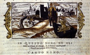 Roland kommer Olympia til unnsetning. Scene av ridderdiktet til "" Orlando Furioso"" (The Furious Roland) av Ludovico Ariosto (1474 - 1533) kjent som L