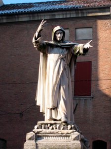 Statue av Jerome Savonarola (Girolamo Savonarola av School Italian