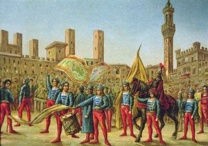 Palioen fra Siena av School Italian