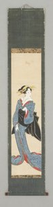 Stående figur i kimono av Japanese School