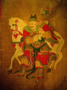 Messenger of Hell med hest, maleri på hamprull, Joseon-perioden, Kree. Seoul nasjonalmuseum, Republikken Korea