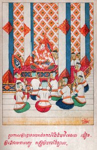 Mahajanaka Jataka. (gravering, ca. 1910) av School Laotian