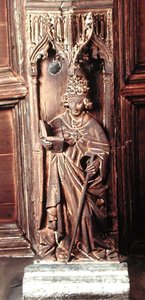 St. Gregory, en av de fire latinske kirkefedre (tre) av School Netherlandish