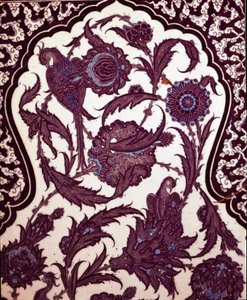 Ottomansk kunst: Iznik-keramikk dekorerer omskjæringshallen til Topkapi-palasset i Istanbul, Tyrkia