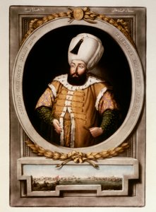 Det osmanske riket: Portrett av Sultan Mehmet (Mehmed) III (1566-1603) Miniatyrbiblioteket til Topkapi Sarayi Istanbul