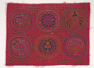 Skjortepanel (mola), Kuna People, San Blas Islands, ca. 1950-tallet (applikert bomull)